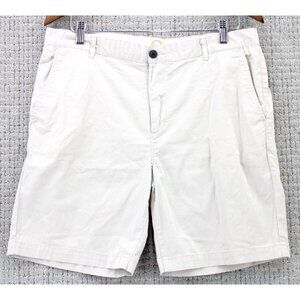 Elemento UOMO Shorts Mens Size 36 Beige Flat Front Outdoor Casual Summer Cotton